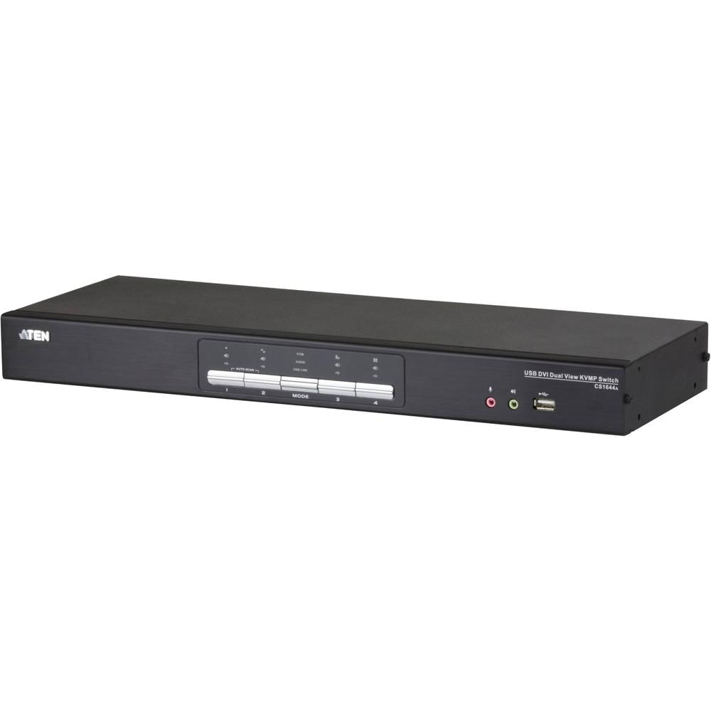 ATEN Switch KVMP 4 Puertos CS1644A USB DVI Dual View, Resolución 2560x1600, Soporte Multi