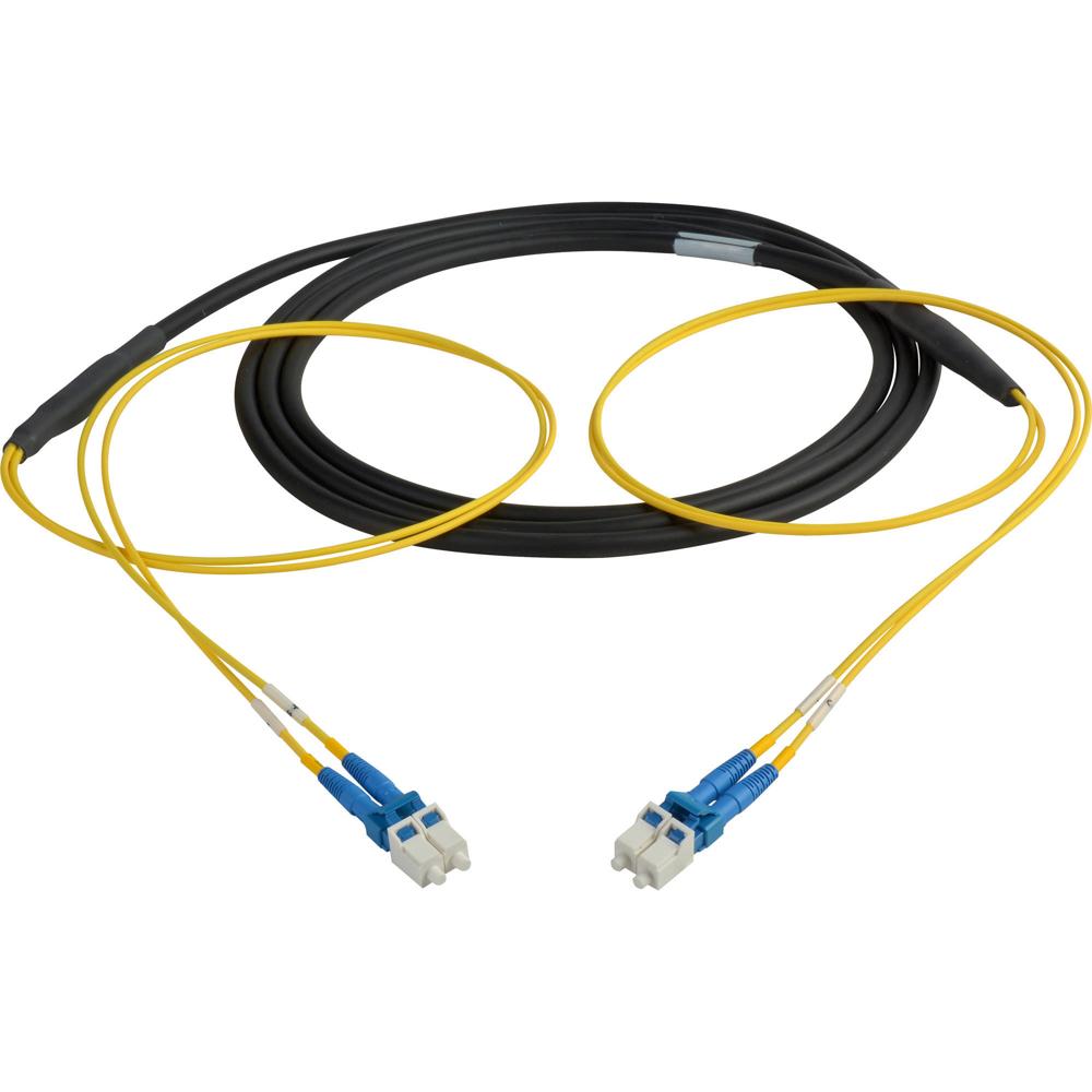 Camplex Cable de Fibra Óptica Táctico de Doble Canal LC Monomodo 250' - Resistente a Imp