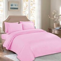 Juego de Sabanas Bordadas Rosado 2plz - 6 Piezas