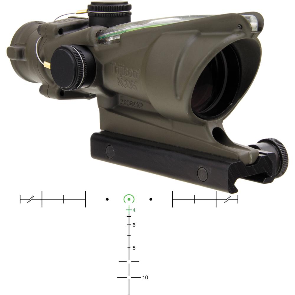 Trijicon ACOG 4x32 Riflescope TA51 - Retícula Green Horseshoe/Dot, 32mm, Dual-Iluminació