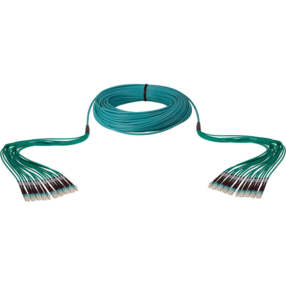Camplex Cable de Fibra Óptica Multimodo Plenum OM3 de 100 ft con Conectores LC