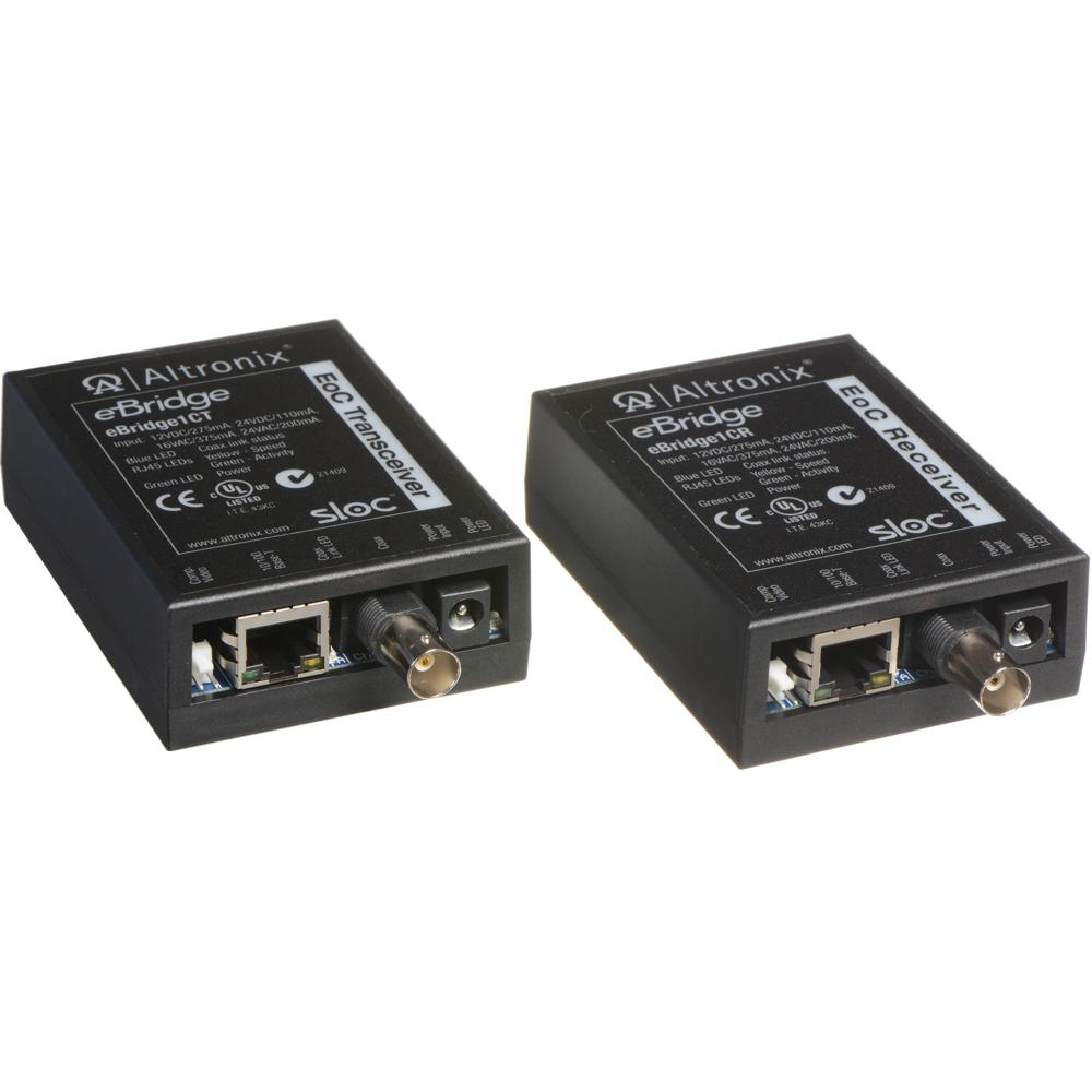 ALTRONIX eBridge1CRT Kit IP over Coax - Incluye Receptor y Transceptor, Soporta Cámaras h