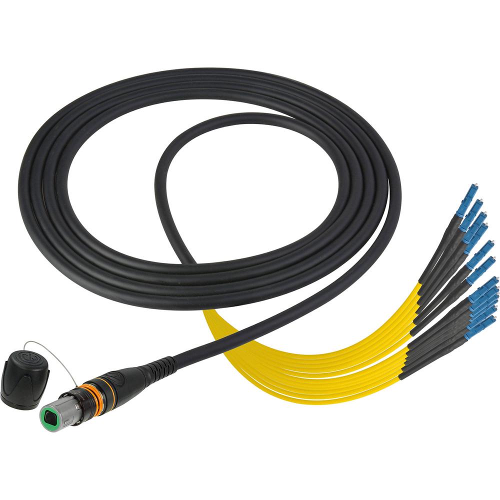 Camplex Cable Breakout óptico MTP a LC 12 canales 3m Monomodo OFNP
