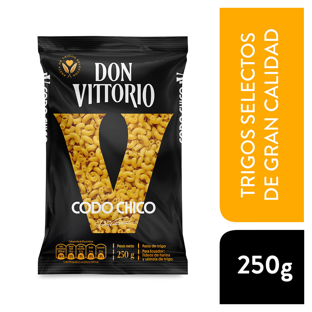 Fideos Codo Chico DON VITTORIO Bolsa 250g