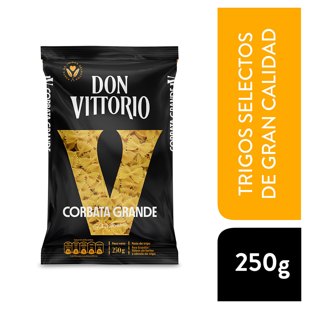 Fideos Corbata Grande DON VITTORIO Bolsa 250g
