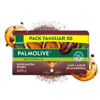 Jabón en Barra PALMOLIVE Café y Almendra Bolsa 6x110g