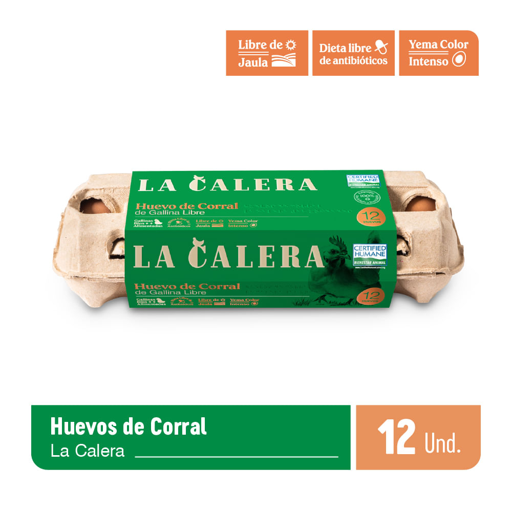 Huevos de Gallina LA CALERA de Corral Paquete 12un