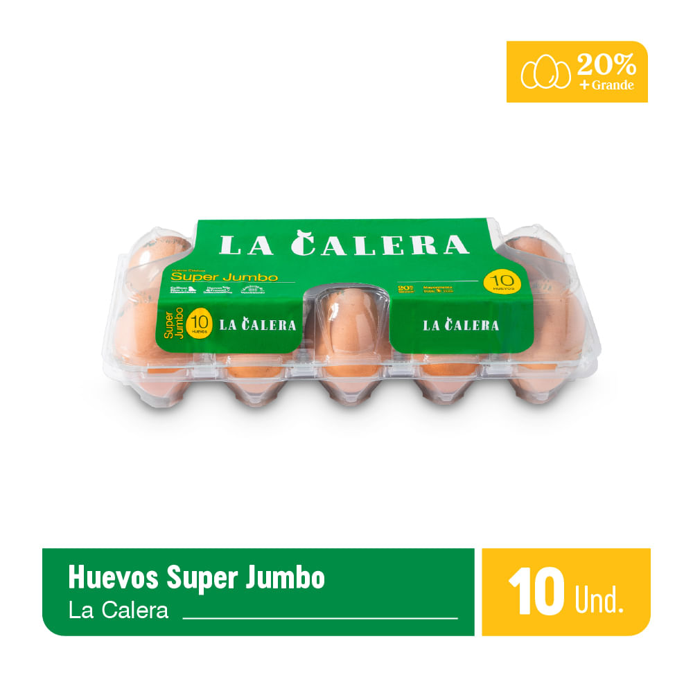 Huevos LA CALERA Súper Jumbo Paquete 10un