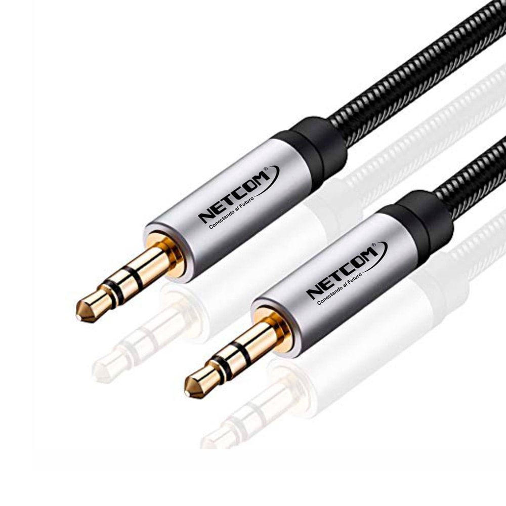 Cable de Audio jack a Jack 3.5mm TRS de 5 Metros NETCOM