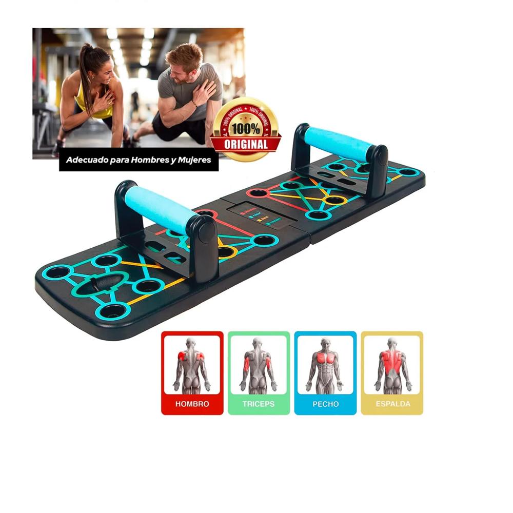 Tabla para Flexiones Plegable Multifuncional con Agarres 9 en 1