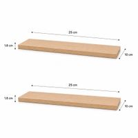 Set de 2 Repisas Flotante Panela 25x10 x1.8 cm de Melamina Pelikano para Sala Dormitorio Oficina