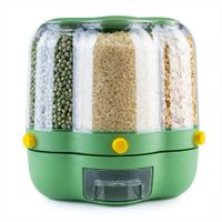 Dispensador Giratorio de Cereales y Granos de 6 Compartimentos con Dosificador Capacidad 8.5 kg.