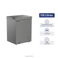 Congelador dual Ilumi 110 litros gris TFI-1100DG