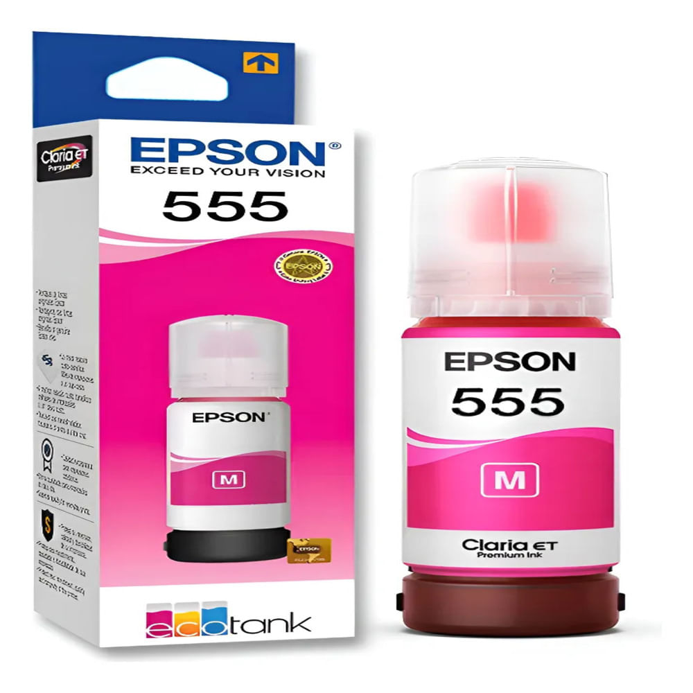 Botella de Tinta Epson T555 Magenta Original T555320-AL para EcoTank