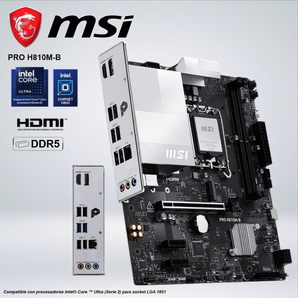 PLACA  MSI PRO H810M-B DDR5 LGA 1851