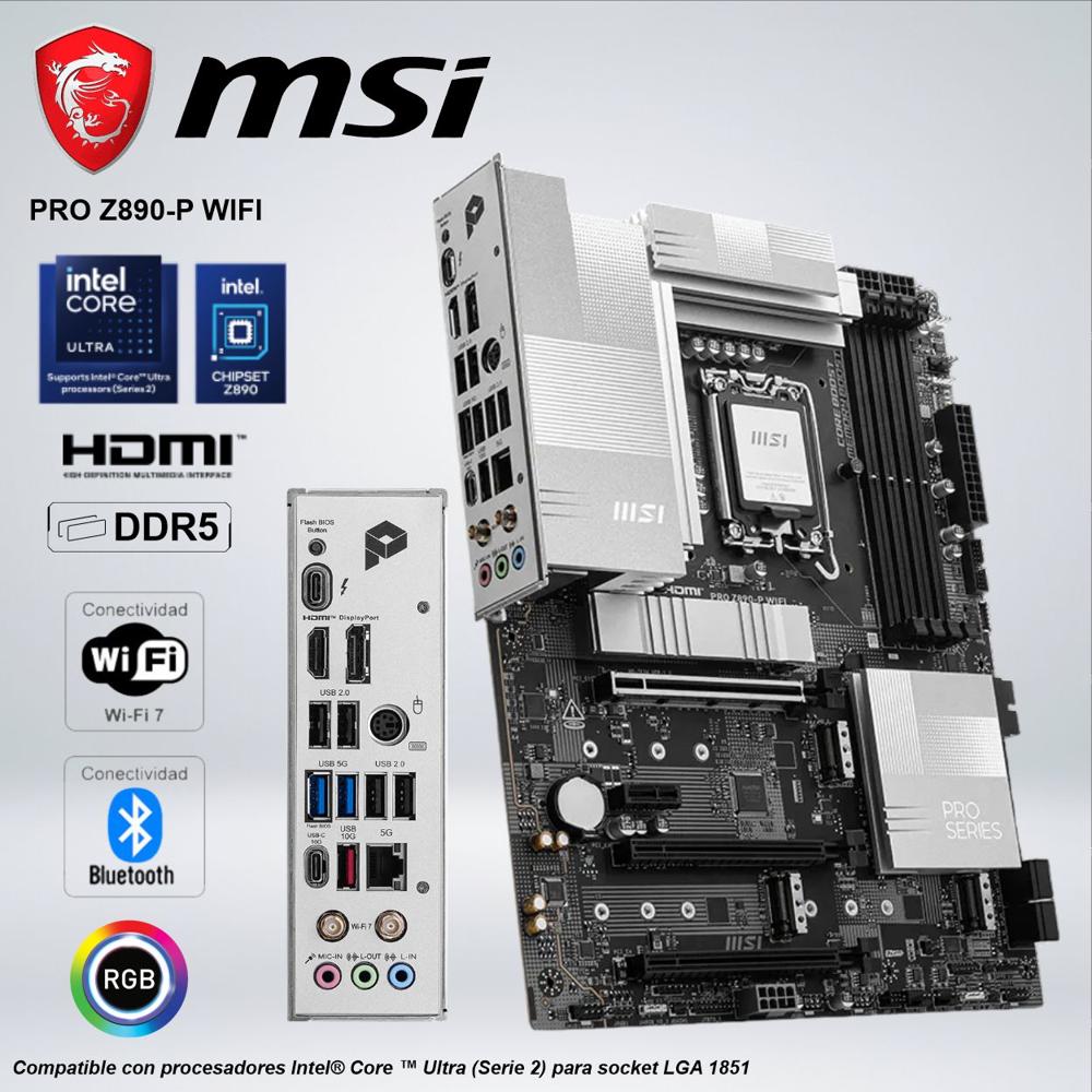 PLACA  MSI PRO Z890-P WIFI DDR5 LGA 1851