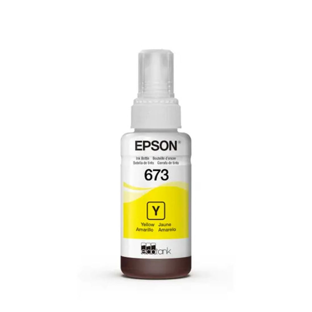 Botella de Tinta Epson T673 Amarillo 70 ml Original T673420-AL para EcoTank