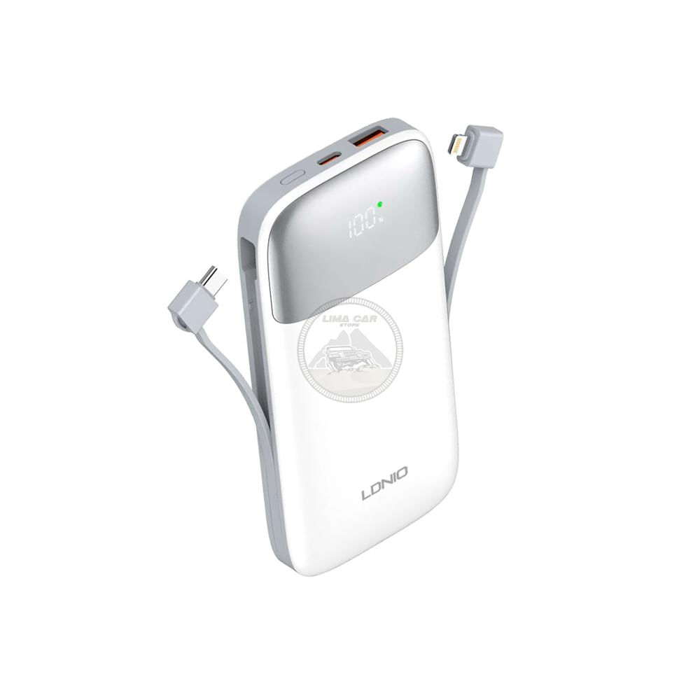 Power Bank 10000 mAh 22.5w Ldnio con 2 Cables