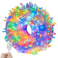 Guirnalda Luces LED Decorativas 50m 400 LED Cable Transparente Multicolor