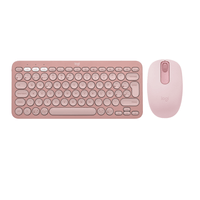 Combo Teclado Logitech K380 Y Mouse M196 Bluetooth Bt Rosado