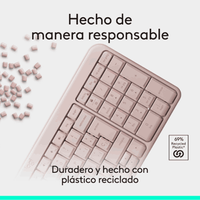 Teclado Inalámbrico Bluetooth Logitech K250 Rosado