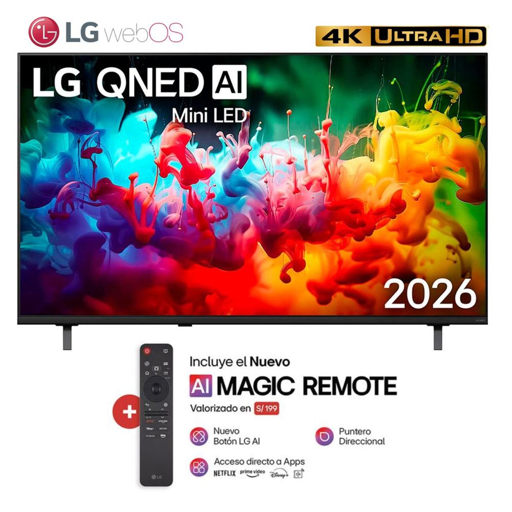 Televisor Smart TV LG 65'' QNED MiniLED UHD 4K 65QNED70BSA 2026