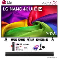Televisor Smart TV LG 55'' NANO UHD 4K WebOS 55NU800BPSB 2026 - Ant - Soundbar LG