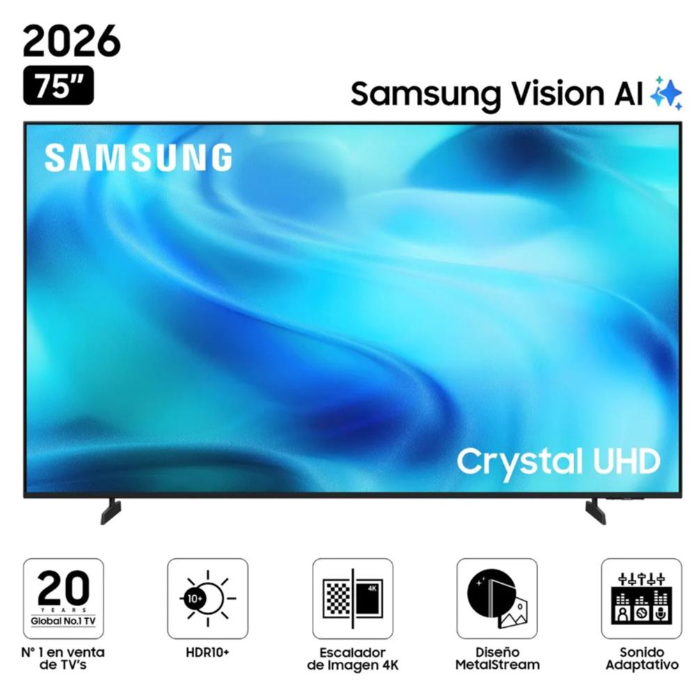 Smart TV Samsung 75 Pulgadas Crystal UHD UN75U8000HGXPE WiFi Bluetooth