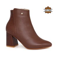 Botines Casuales Mujer Cuero Premiun Rumi-ka26q3 Cafe