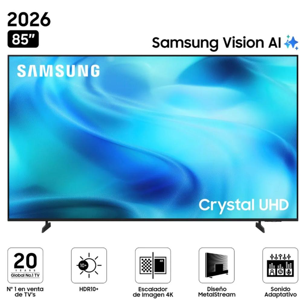Televisor Samsung UN85U8000HGXPE 85 Pulgadas Crystal UHD con Procesador Crystal 4K