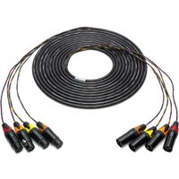 Sescom Snake de Audio XLR 4 Canales 50' - Conectores Neutrik y Cable Canare 25 AWG
