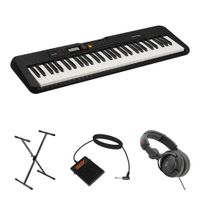 Casio Teclado Portátil CT-S200 con Soporte, Pedal y Auriculares