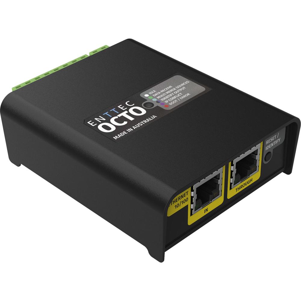ENTTEC OCTO Mk2 Controlador de LED Pixel - 8 Universos, Soporte Art-Net, sACN y KiNet, Mon