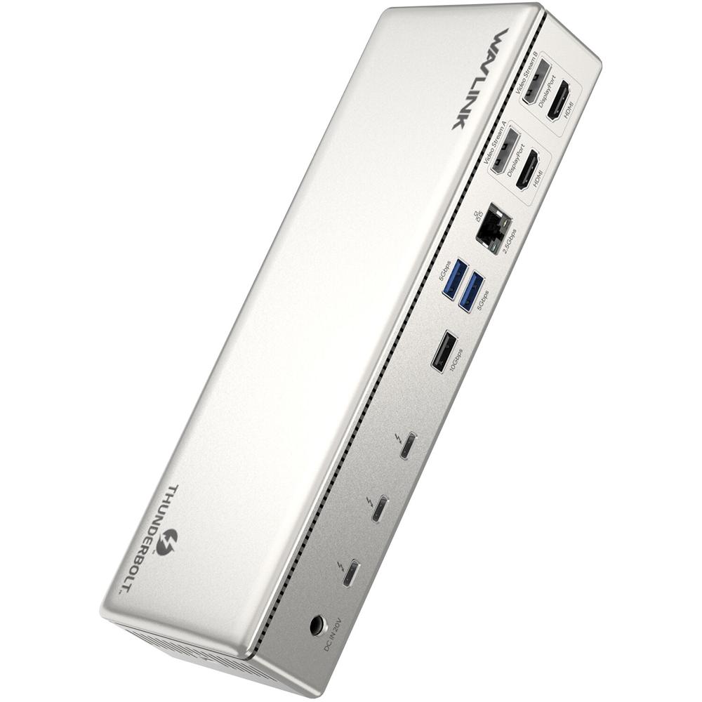 Wavlink Docking Station Thunderbolt 4 15-en-1 con Soporte para Cuatro Monitores 8K/4K, 98W