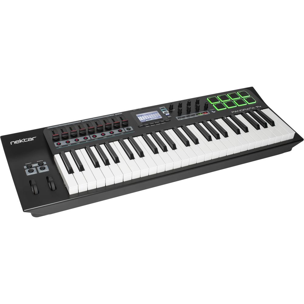 Nektar Panorama T4 Controlador MIDI USB de 49 Teclas Sensibles a la Velocidad con 8 Pads L