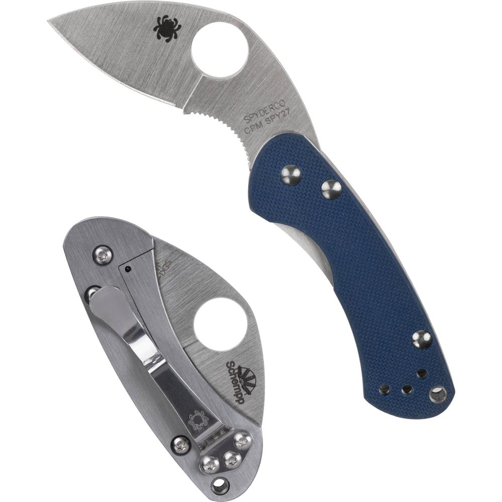 Spyderco Balance Cuchillo Plegable G10, Hoja de Acero Inoxidable CPM SPY27 de 1.98""