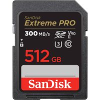 SanDisk Extreme PRO UHS-II SDXC 512GB - Velocidades de Lectura hasta 300 MB/s y Escritura
