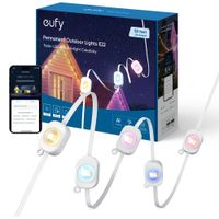 eufy Security E22 Luces Permanentes para Exterior 50' - 30 Domos de Luz, 90 Lúmenes, 1500