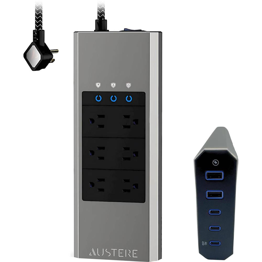 Austere Protector de Sobretensión VII Series 6 Salidas 4000 Joules con Tecnología PureFi