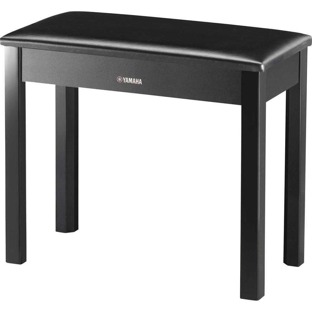 Yamaha Banco de Piano BC-108 con Asiento Acolchado en Ébano Pulido, Altura Fija, Construc