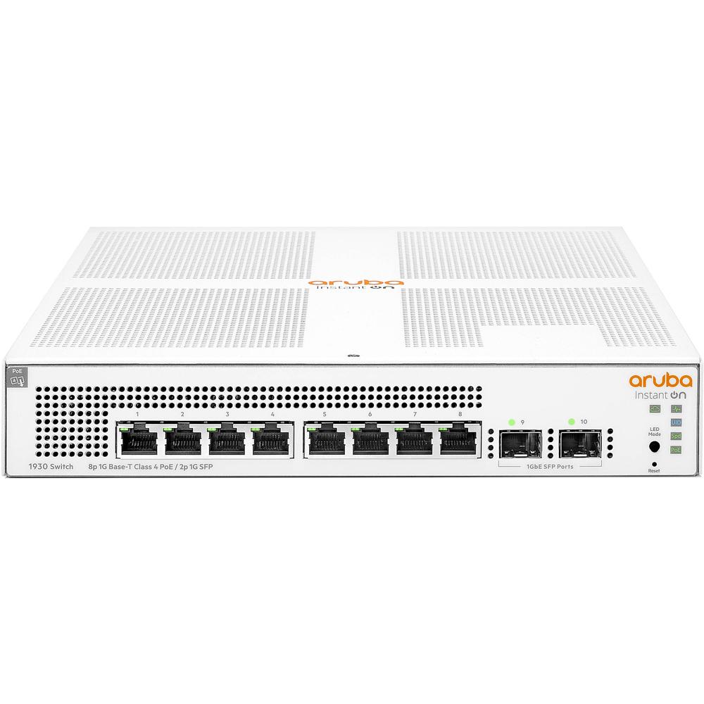 HPE Aruba Networking Switch Instant On 1930 8 Puertos Gigabit PoE+ con SFP, 20 Gb/s, 14.88