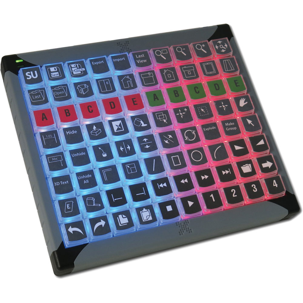 X-keys XK-80 Teclado Programable USB con 80 Teclas, Retroiluminación Roja y Azul, Conecti