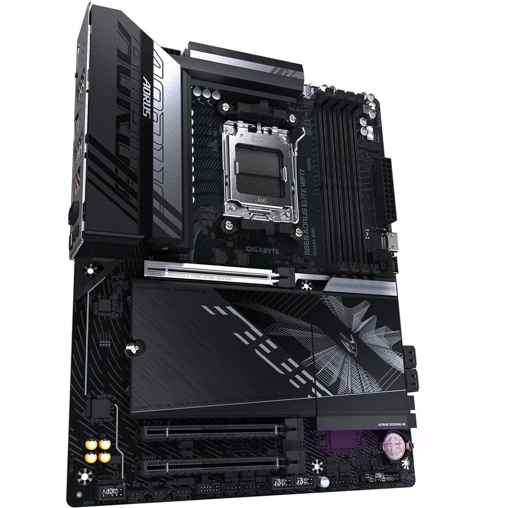 Gigabyte B850 AORUS ELITE WIFI7 AM5 Placa Base ATX con 4 Slots DDR5, PCIe 5.0, 2.5GbE LAN