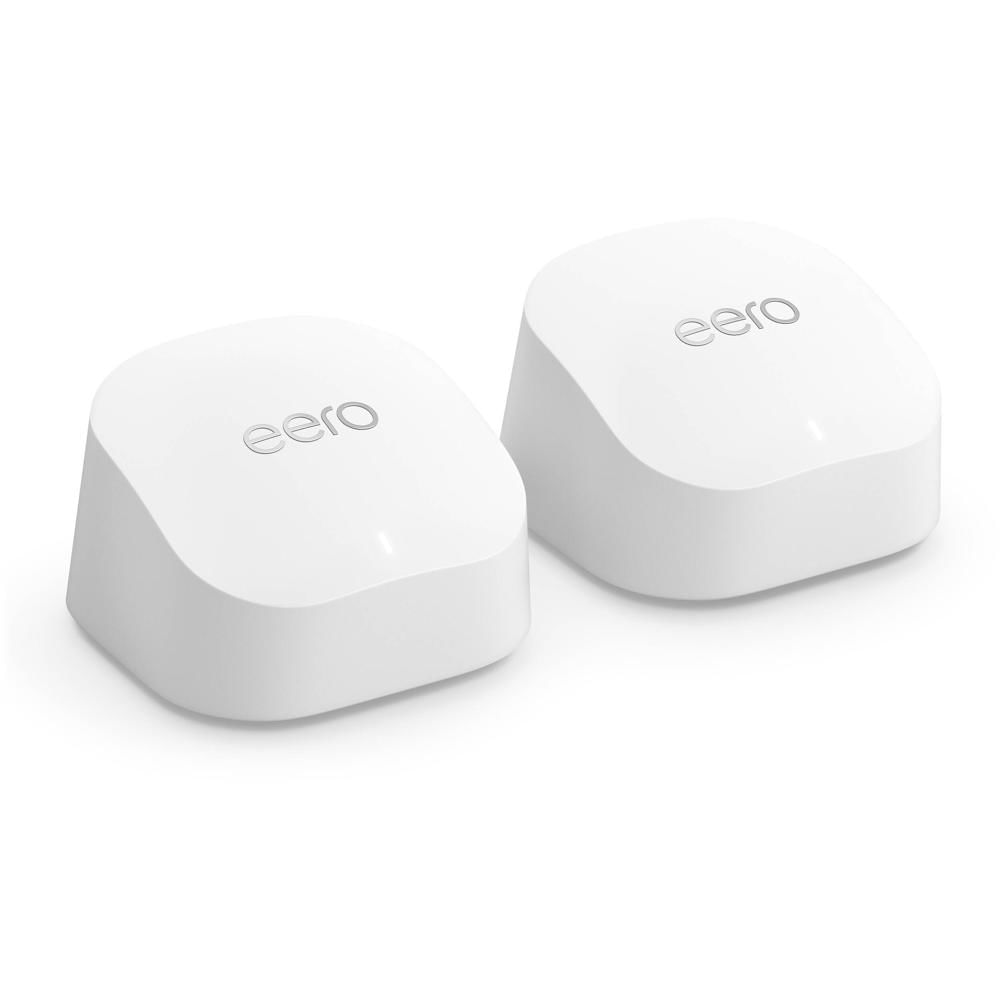 eero 6+ Sistema Mesh Wi-Fi 6 AX3000 Doble Banda 2 Piezas - Cobertura de hasta 3000 pies cu