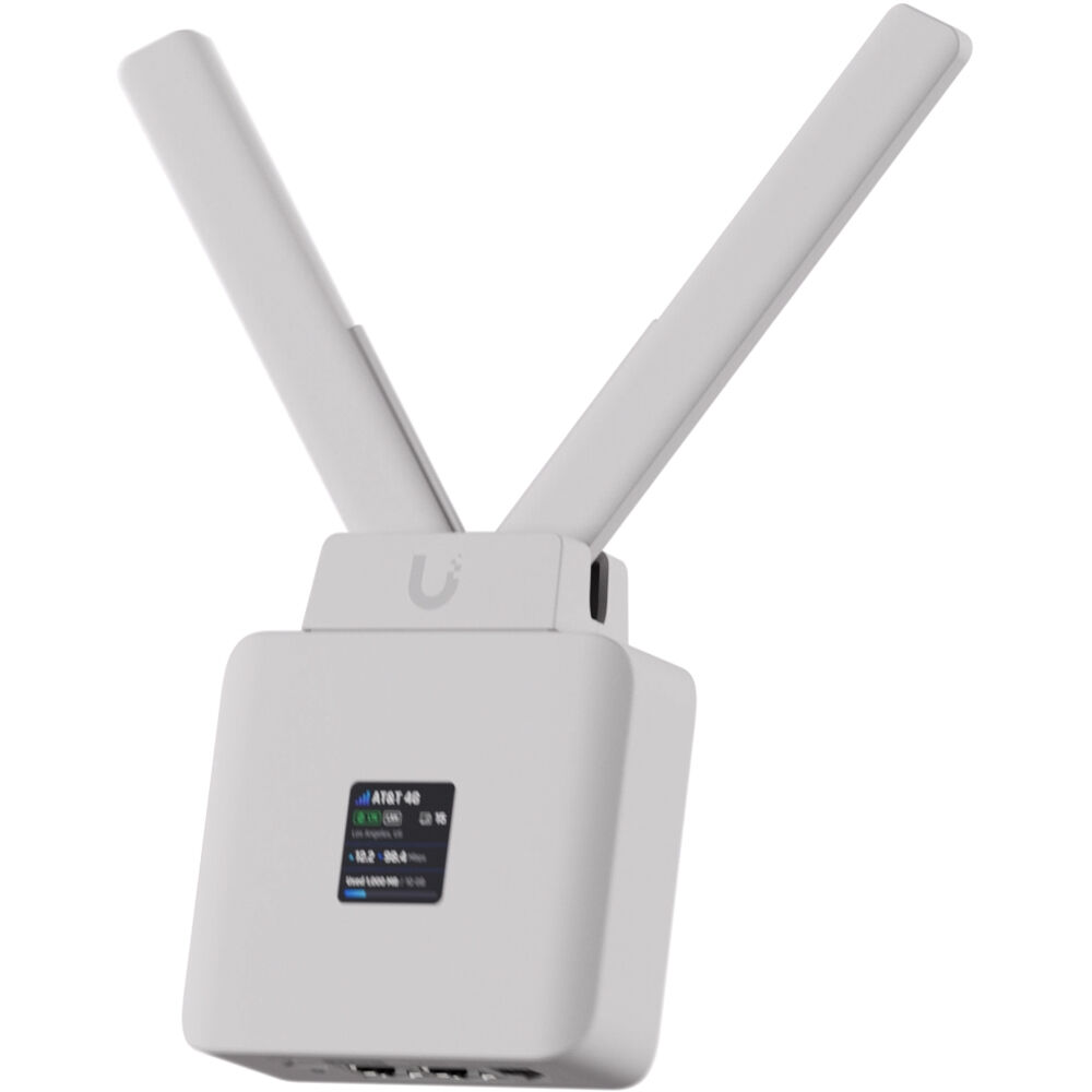 Ubiquiti UniFi Mobile Router 4G LTE con SIM AT&T, hasta 150 Mb/s, 1.3"" LCM Display, Montaj