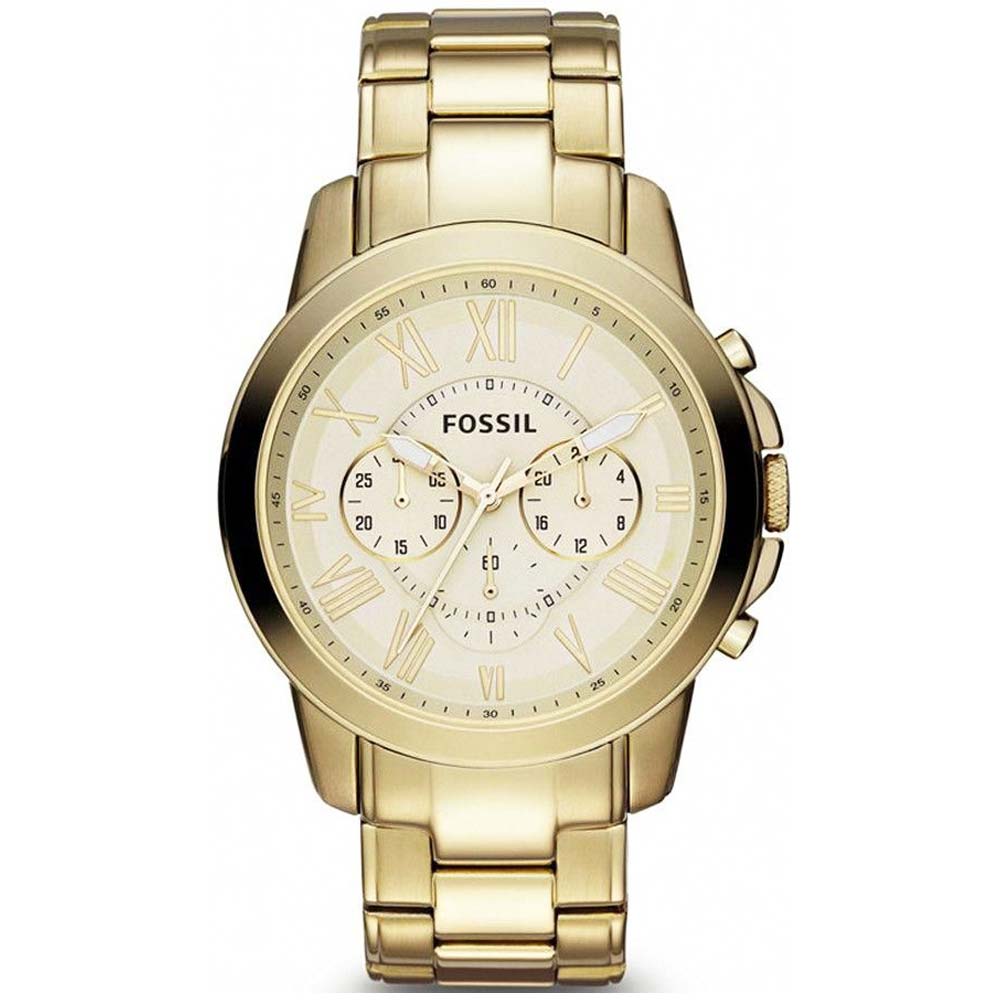 Reloj Fossil Grant FS4814 Cronómetro Acero Inoxidable Dorado