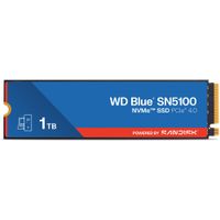 WD Blue SN5100 1TB NVMe PCIe 4.0 SSD M.2 2280 - Lectura 7100 MB/s, Escritura 6700 MB/s, 60