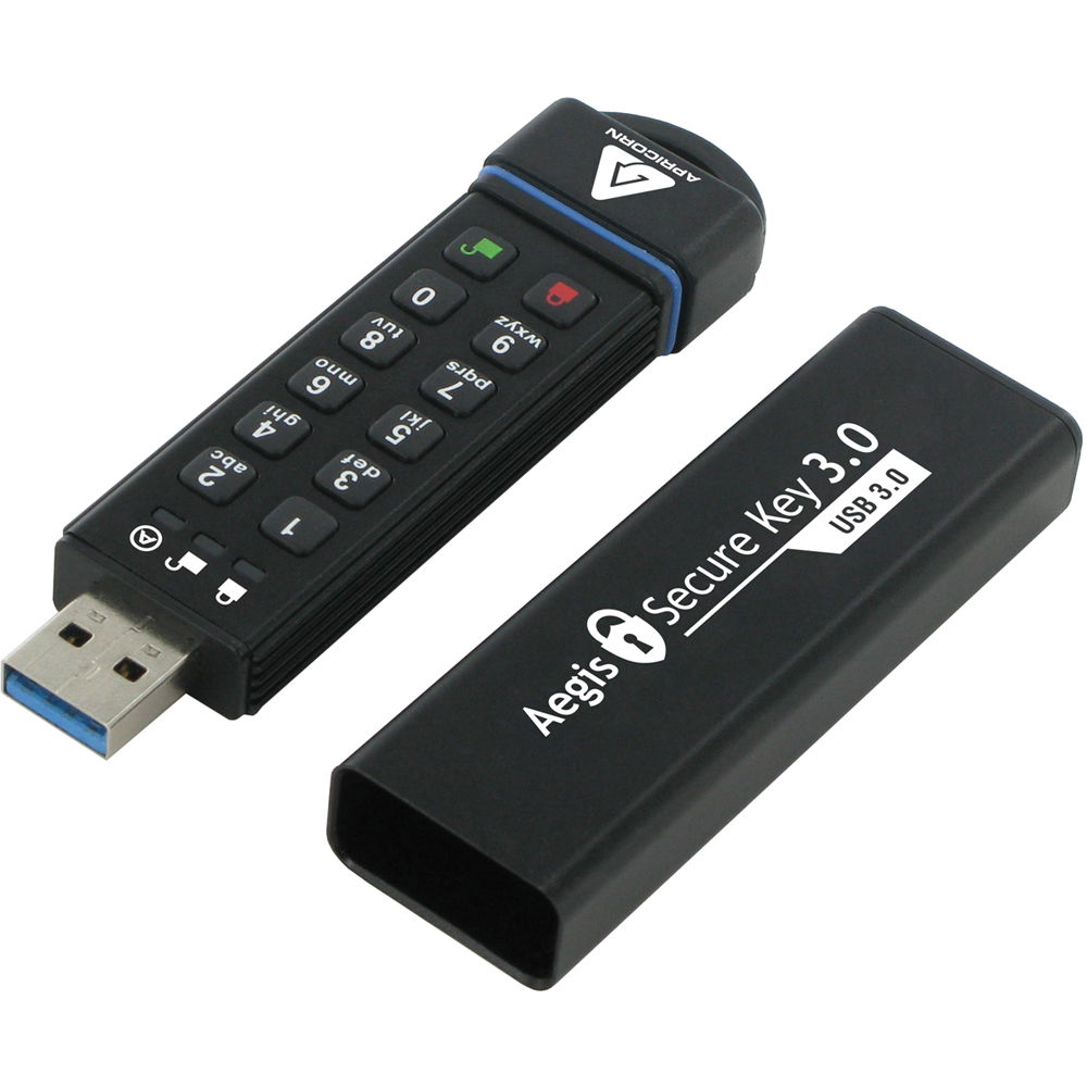 Apricorn Aegis Secure Key 120GB USB-A 3.2 Gen 1 - 256-Bit AES Encryption, IP68 Resistente