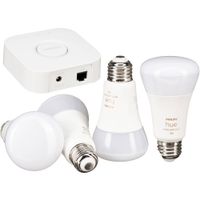Philips Hue E26 Starter Kit 4-Pack - Bombillas Ambiance Color y Blanco, 1100 Lúmenes, Con