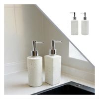 Juego 2 Contenedor para Locion de Manos Color Blanco Y Ligas Regalo